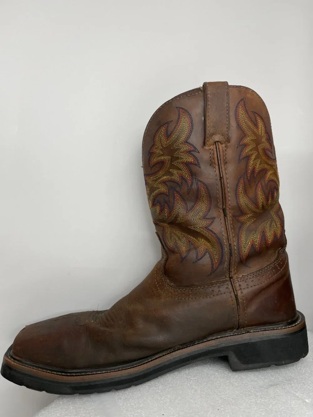 Justin Driller Leather Steel Toe Waterproof Work Western Boots Men's 11.5 D